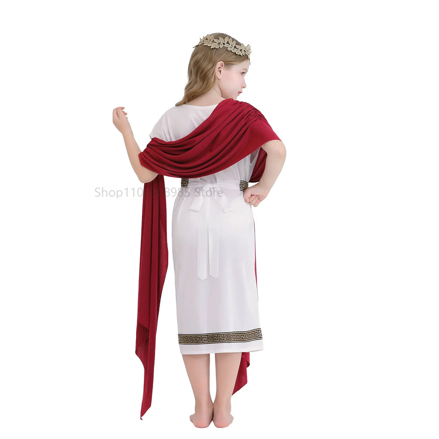 Robe Déesse Grecque Bleue Fille