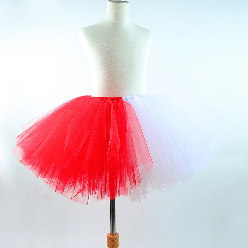 Déguisement Mi-Ange Mi-Démon Fille – Robe Tutu Rouge et Blanche – vue 2
