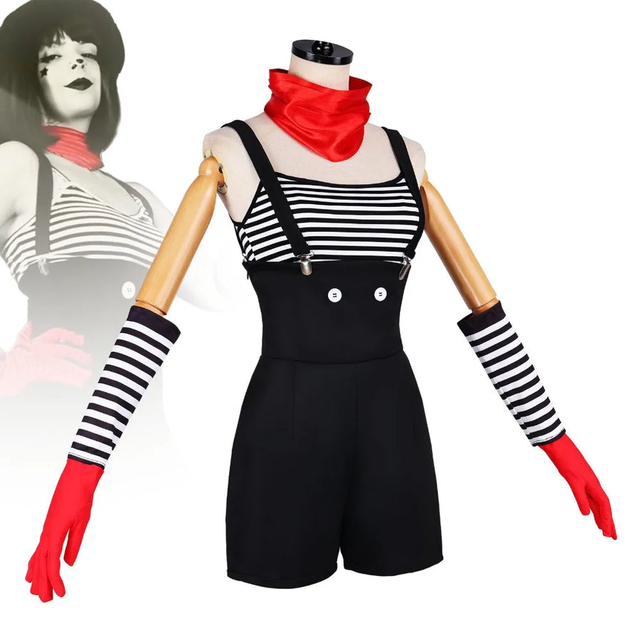 Déguisement Mime Rayé Femme