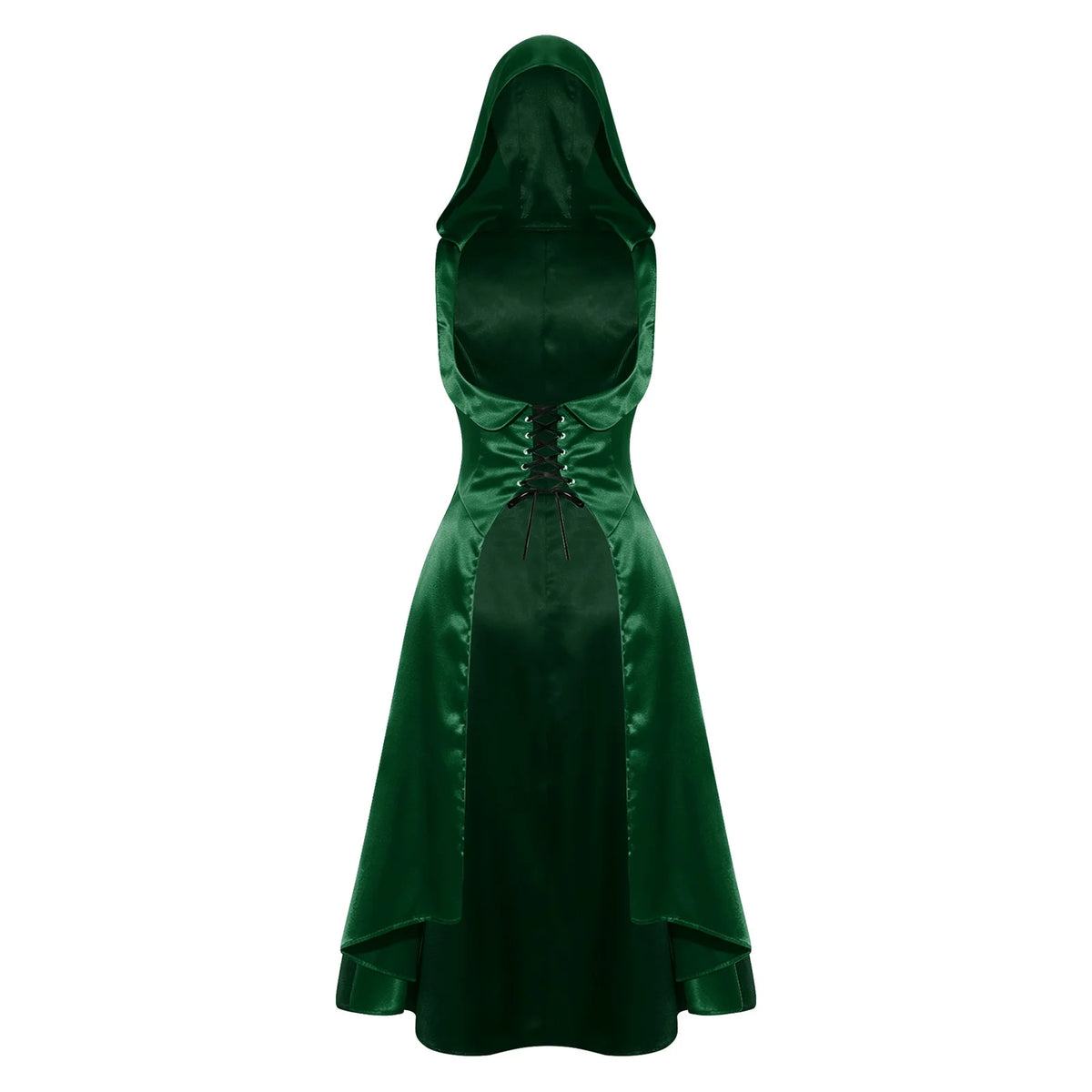 Robe Vampire Médiévale à Capuche en Satin – vue 8