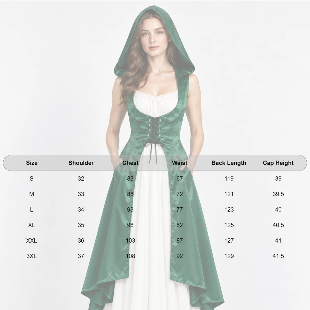 Robe Vampire Médiévale Fendue – vue 5