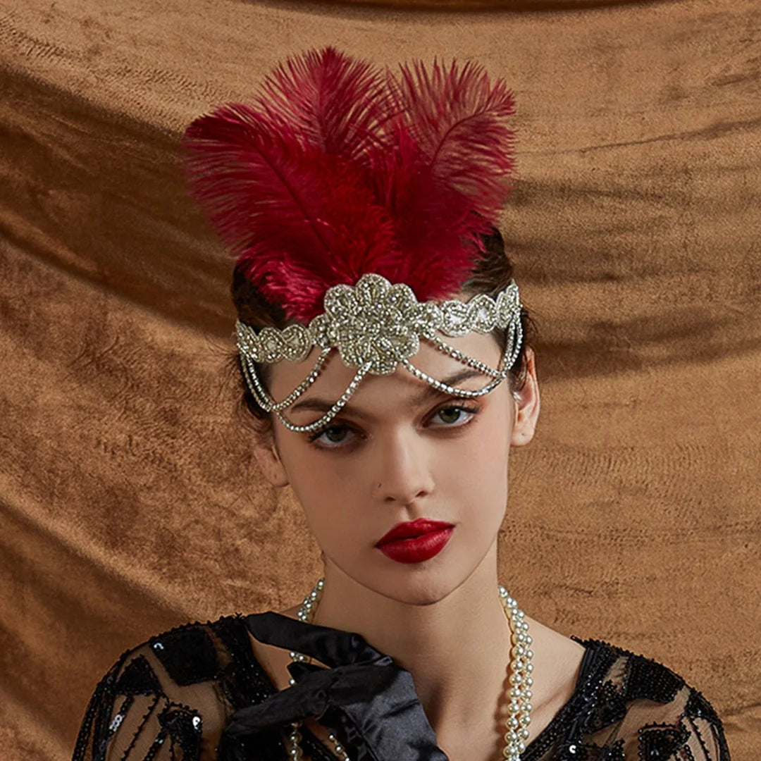Serre-tête Plumes de Paon Style Années 1920 - Gatsby Vintage – vue 11