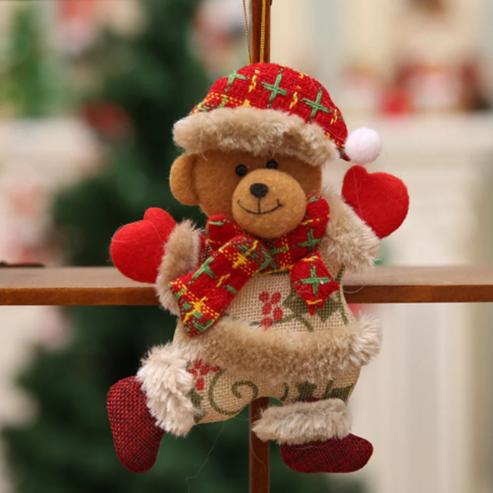 Ornements de sapin Père Noël et bonhomme de neige – vue 10