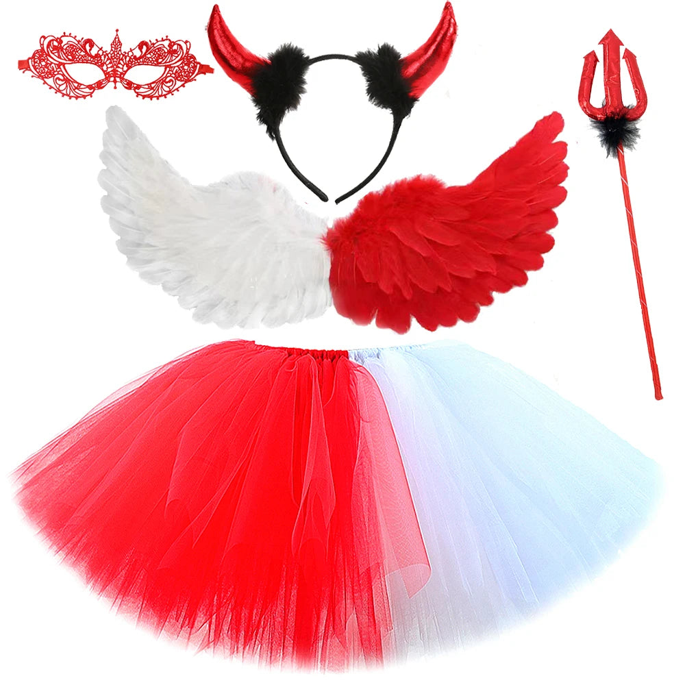 Robe Tutu Mi-Ange Mi-Démon Fille