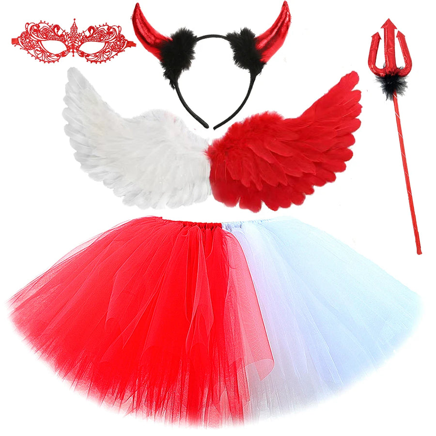 Robe Tutu Mi-Ange Mi-Démon Fille