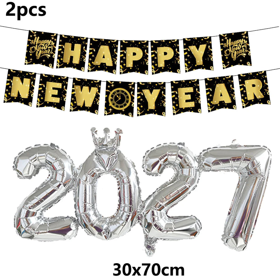 Décorations Nouvel An 2027 – Bannières et Ballons
