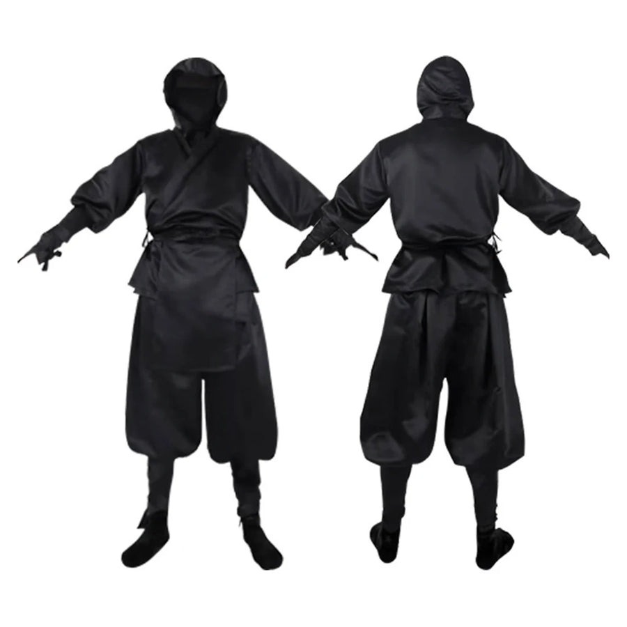 Déguisement Ninja Kimono à Capuche Noir Adulte – vue 5
