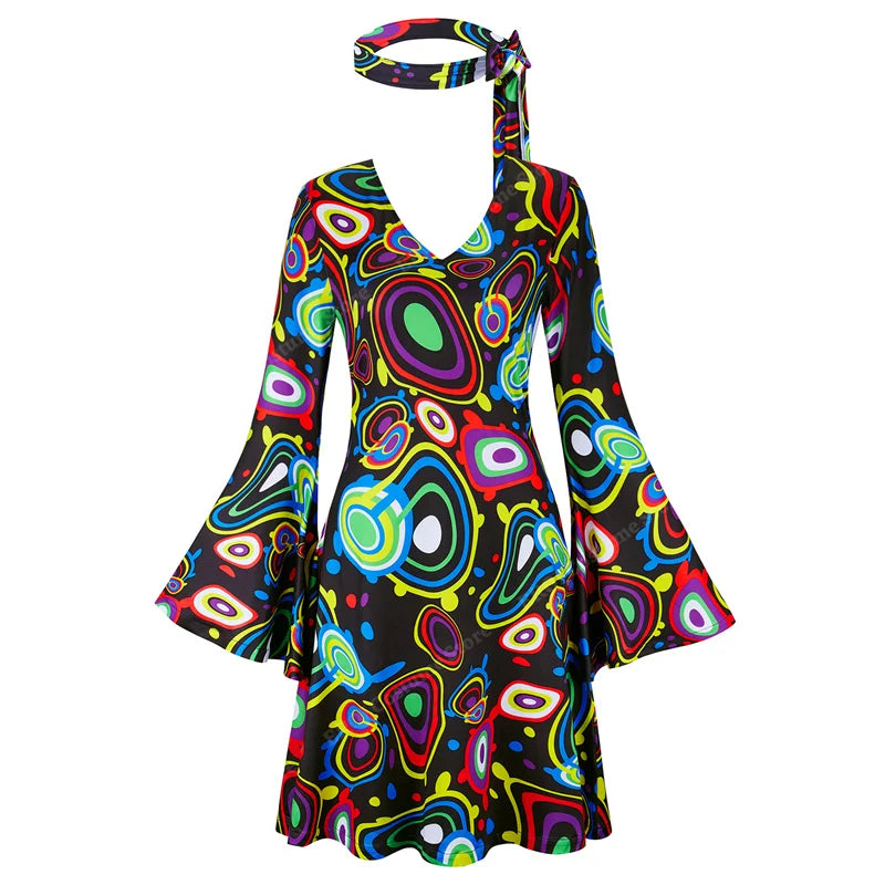 Robe Disco Années 70 Sexy avec Bandeau – vue 18