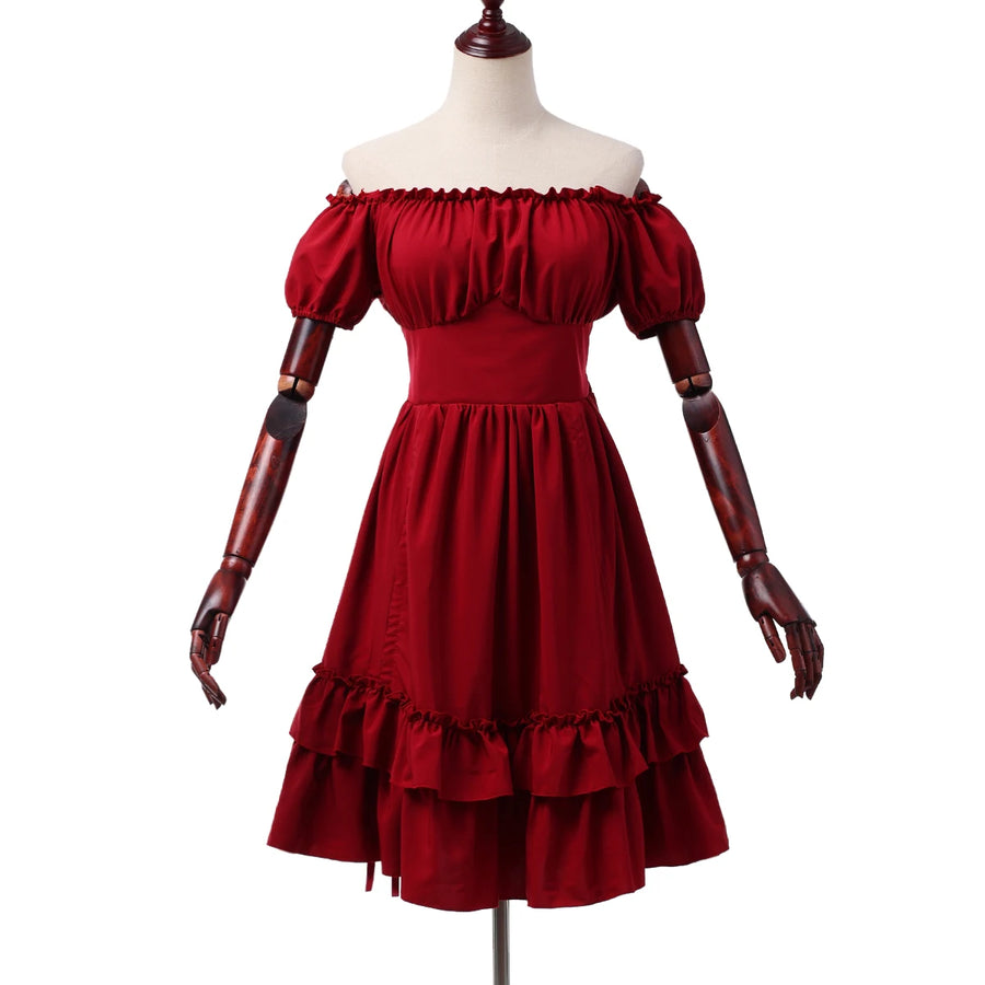 Robe Corset Pirate Steampunk Épaules Dénudées