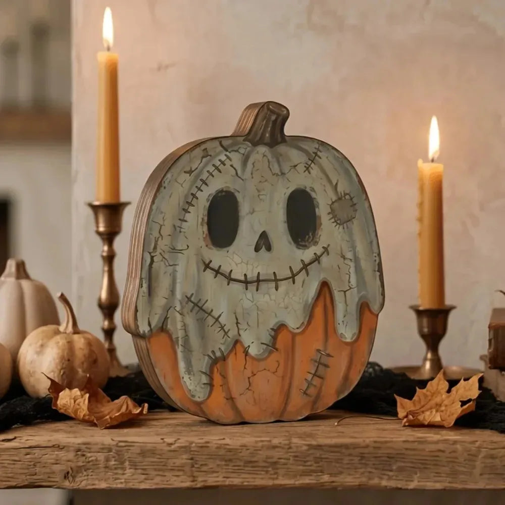 Décoration en bois noire Halloween – vue 4