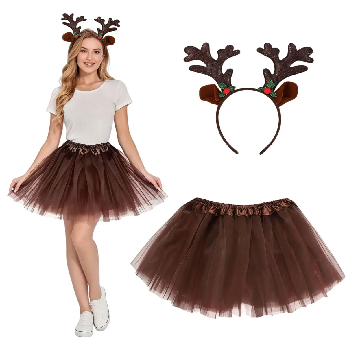 Kit Animal – Serre-Tête, Nœud et Queue avec Jupe Tulle