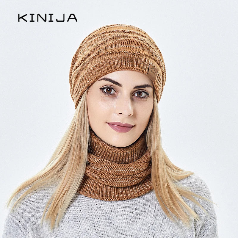 Ensemble Bonnet et Écharpe Hiver – Plusieurs Couleurs