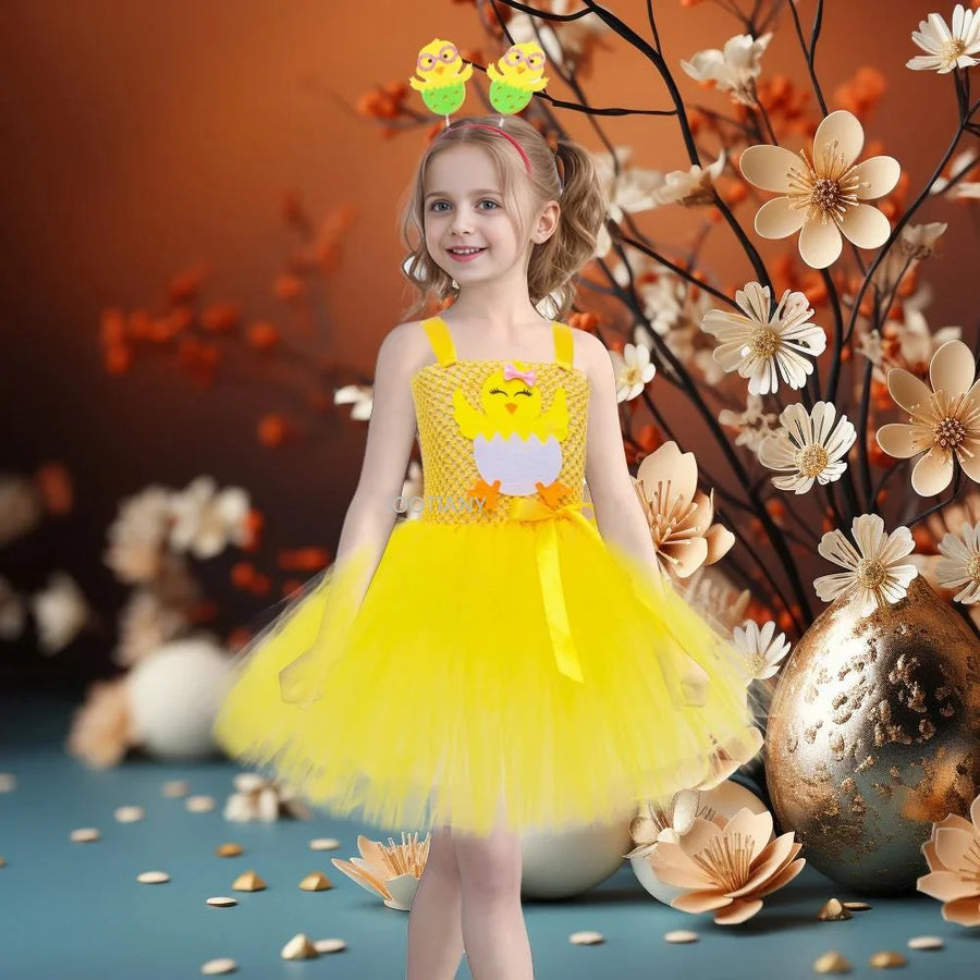 Robe Tutu Poussin Jaune Fille