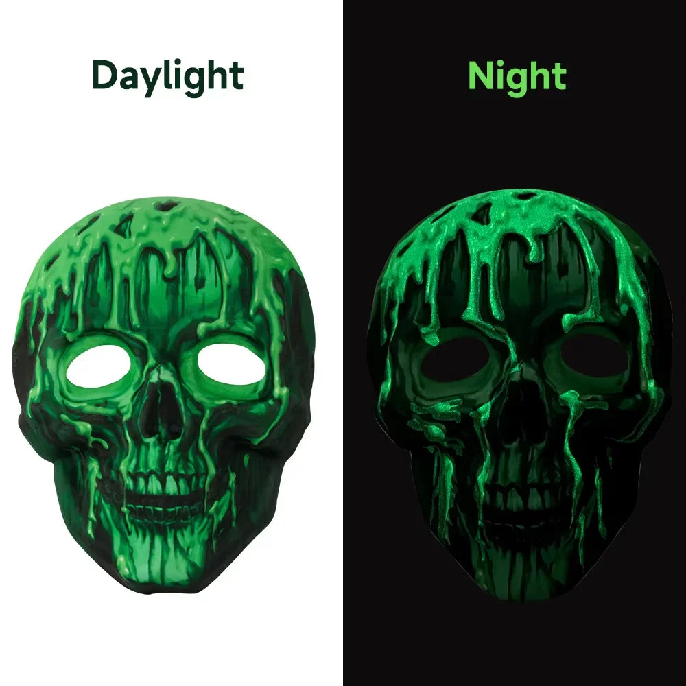 Masque Tête de Mort Phosphorescent Intégral – vue 2