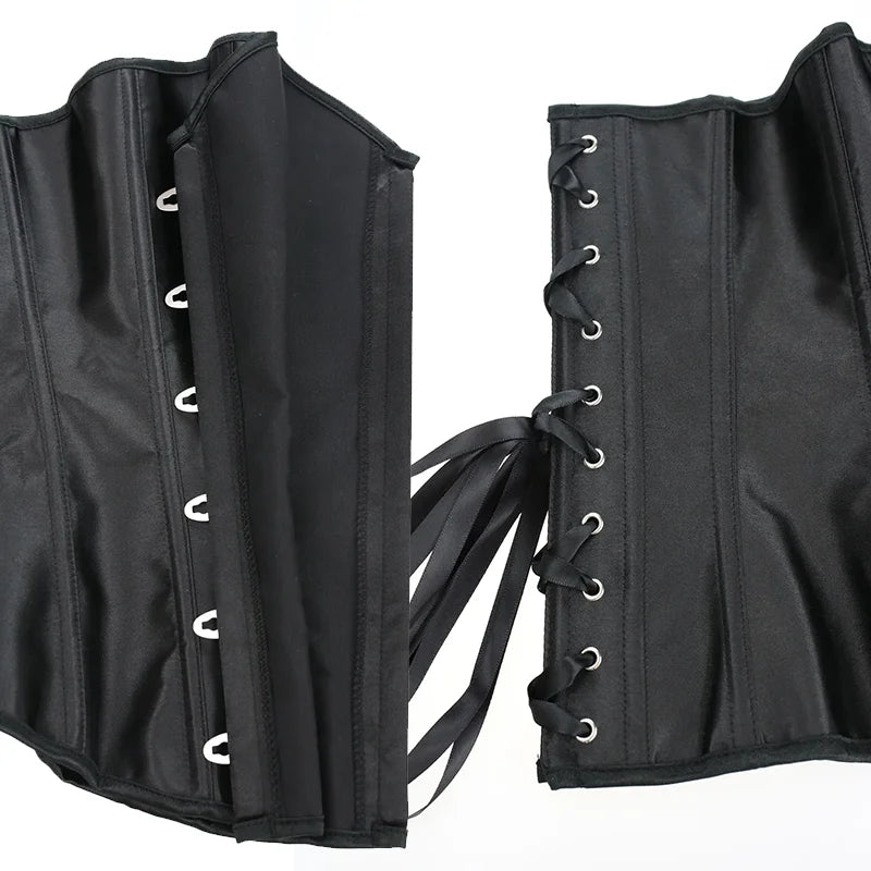 Corset Bustier Sexy à Lacets en Satin – Effet Taille Fine – vue 4