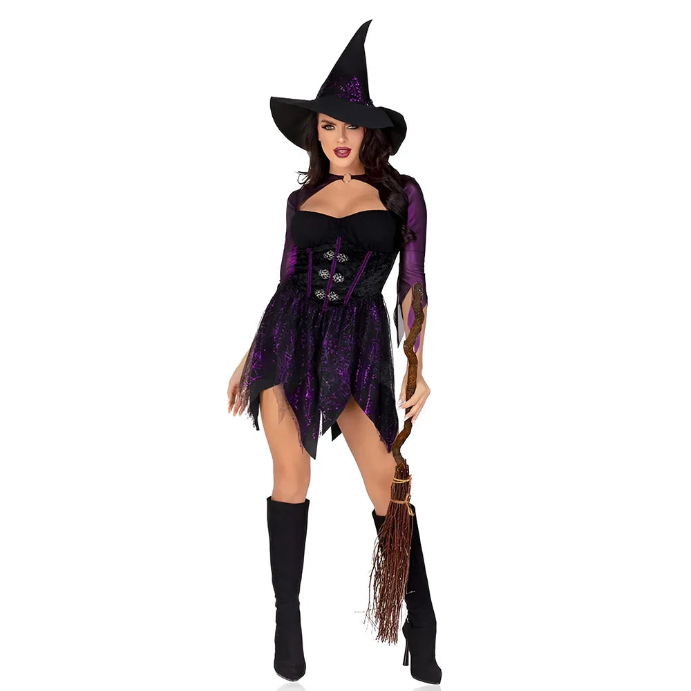 Robe de Sorcière Femme – Déguisement Taille Unique