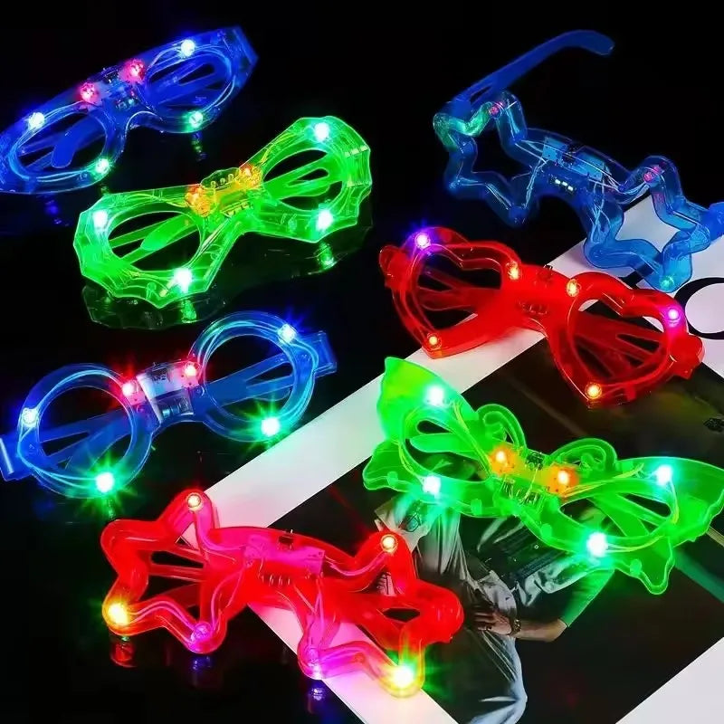 Lot de 6 Lunettes Lumineuses LED – 6 Formes