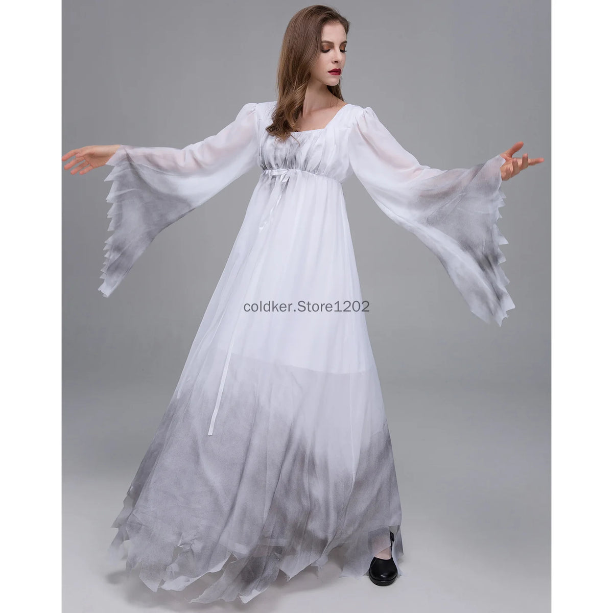 Robe Mariée Fantôme Halloween Femme – Blanche, S à XXL