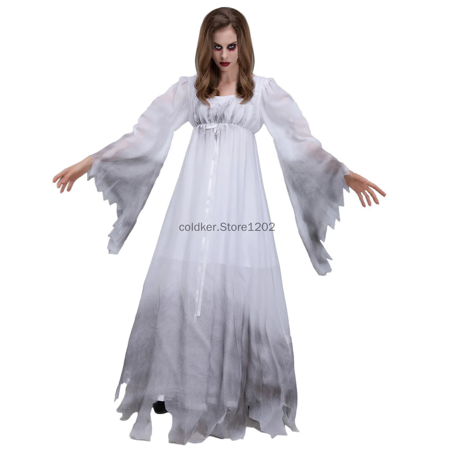 Déguisement Mariée Fantôme pour Femme — Robe Blanche Gothique