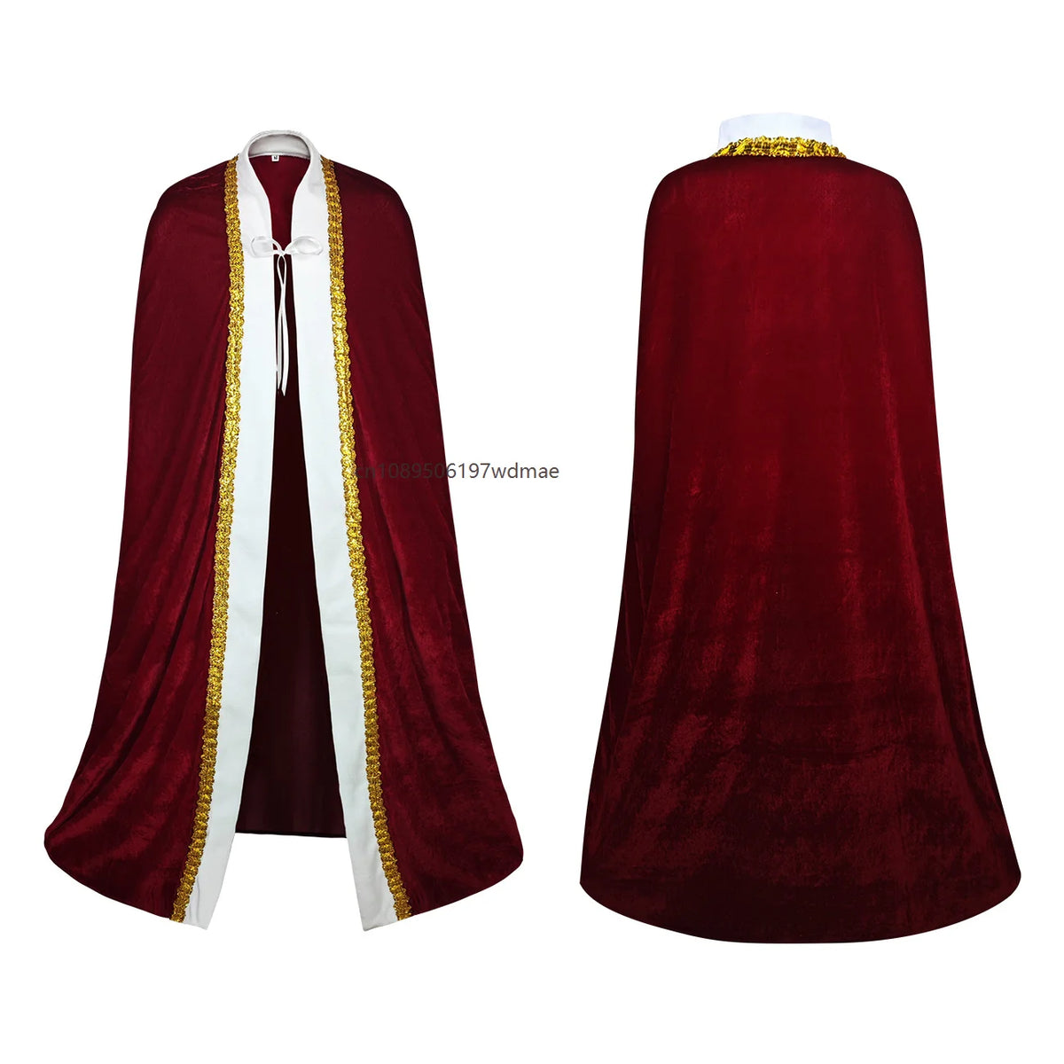 Cape de Roi Médiéval Bordeaux Homme – S à L