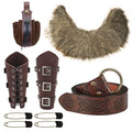Châle Viking en Fausse Fourrure Gris – Adulte