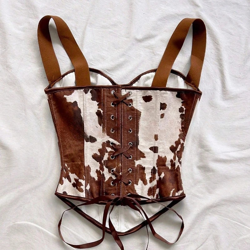 Corset Cow-Girl Imprimé Vache Femme – S à XL