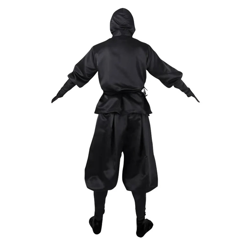 Déguisement Ninja Kimono à Capuche Noir Adulte – vue 4