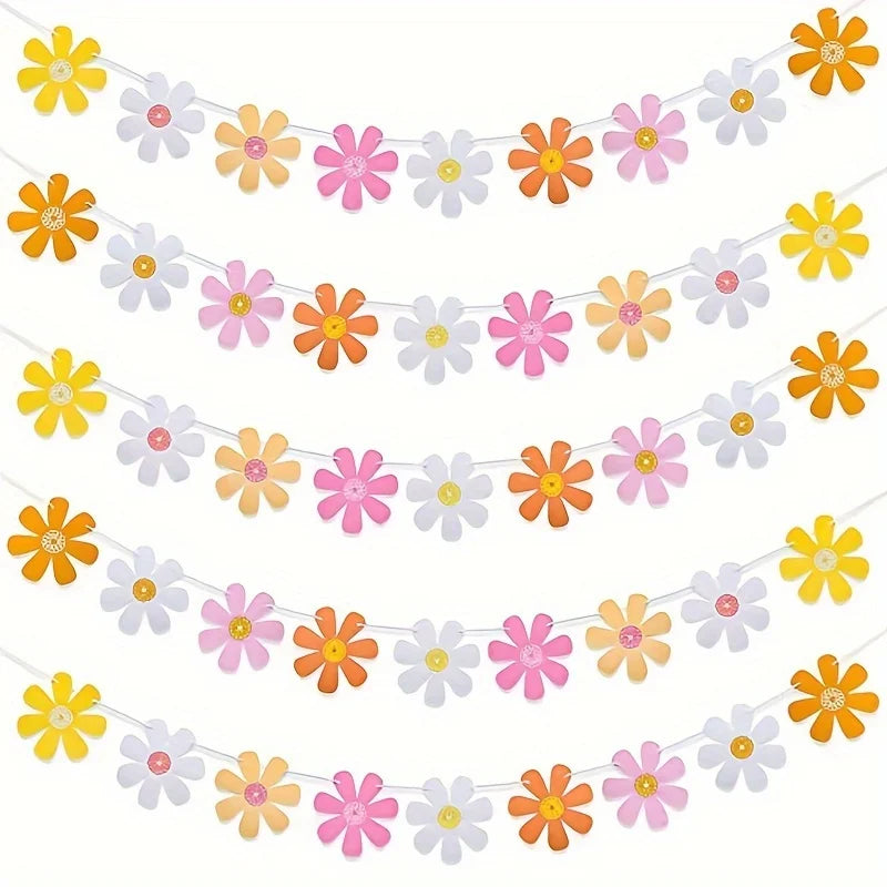 Guirlande Fleurs pour Anniversaire – Ensemble Décoratif