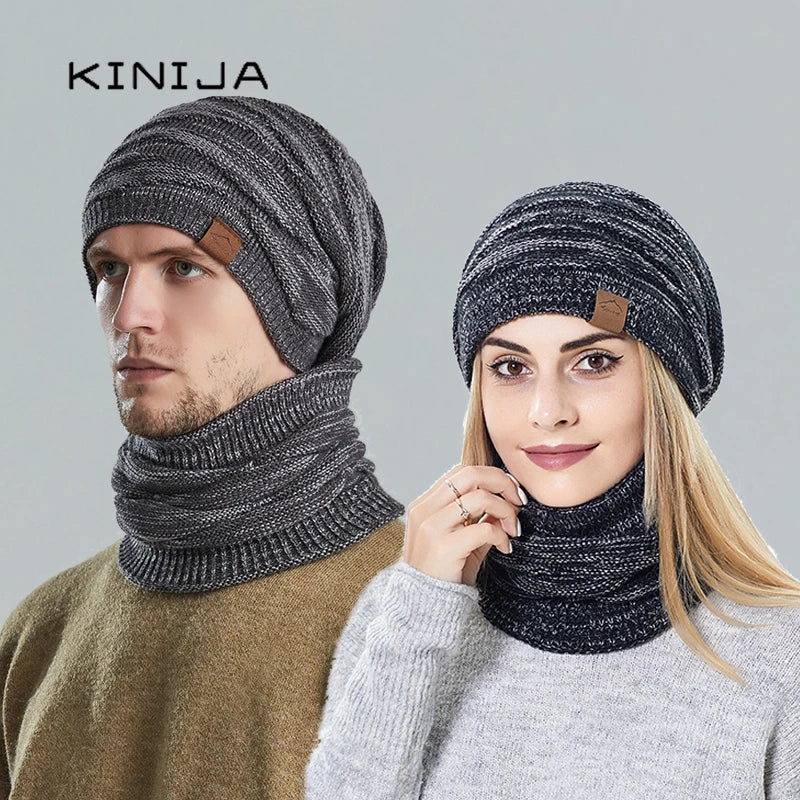 Ensemble Bonnet et Écharpe Hiver – Plusieurs Couleurs