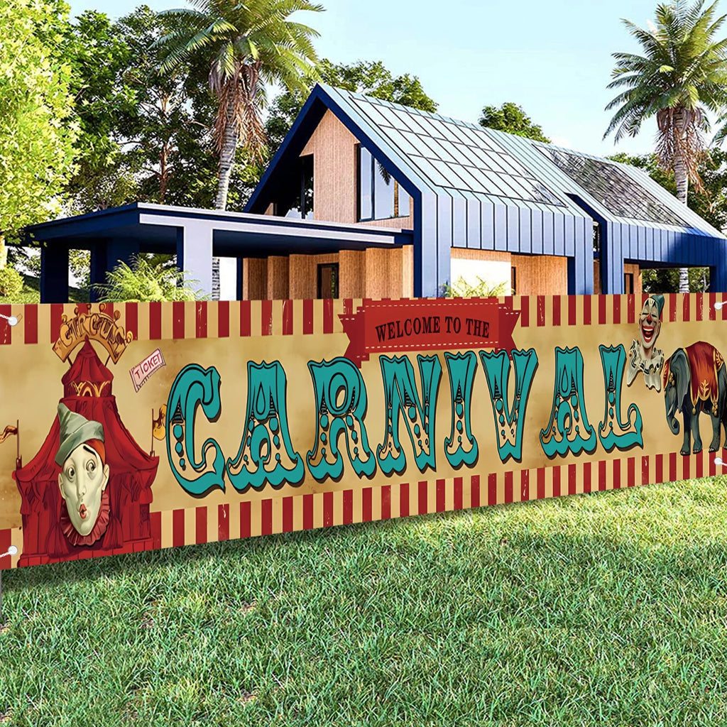 Banderole bienvenue au cirque Carnaval - Panoplia
