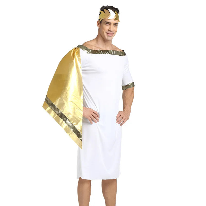 Toge Grecque Homme avec Cape sur l'Épaule – vue 4