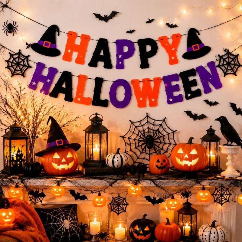 Guirlande Bannière en Feutrine Halloween - Fanions Décoratifs – vue 17