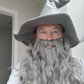 Kit Magicien Gris – Barbe et Chapeau Pointu