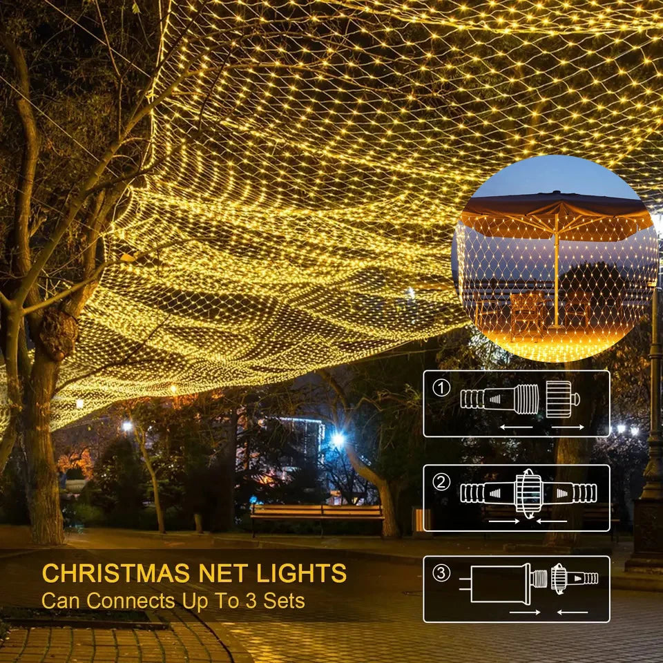Filet Lumineux LED de Noël – 96 à 192 LED