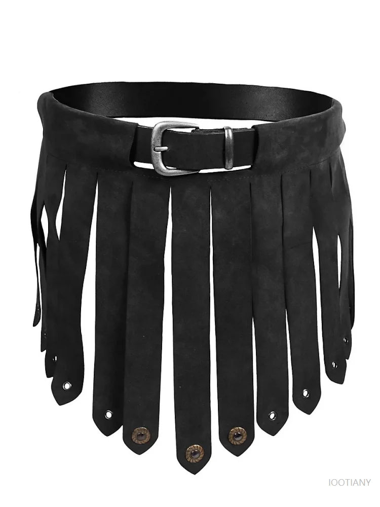 Jupe Viking Gladiateur en Simili Cuir – vue 4