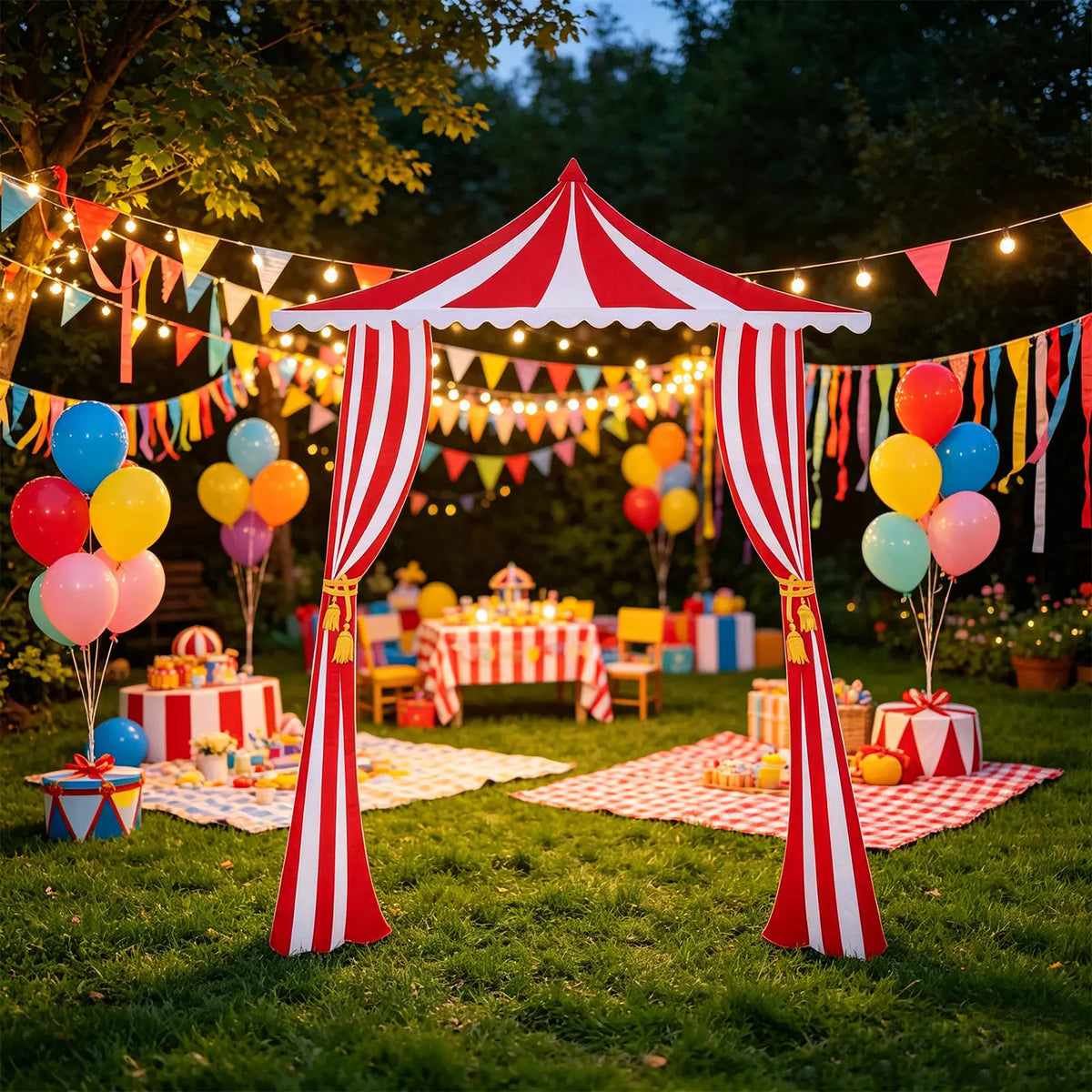 Toile de fond rideau rouge cirque Carnaval – vue 5