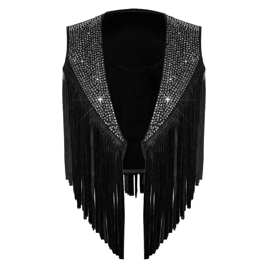 Gilet Cowgirl Fille à Franges et Strass – vue 8