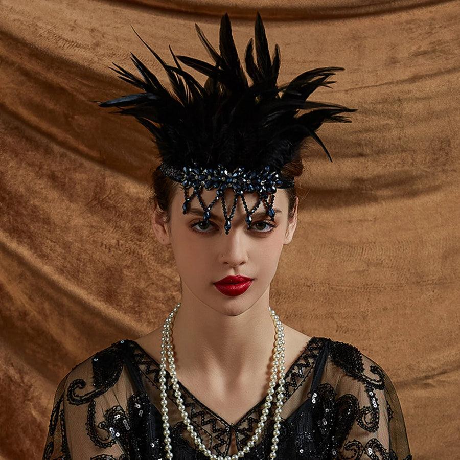 Bandeau à Plumes Gatsby Années 20 – Plusieurs Modèles