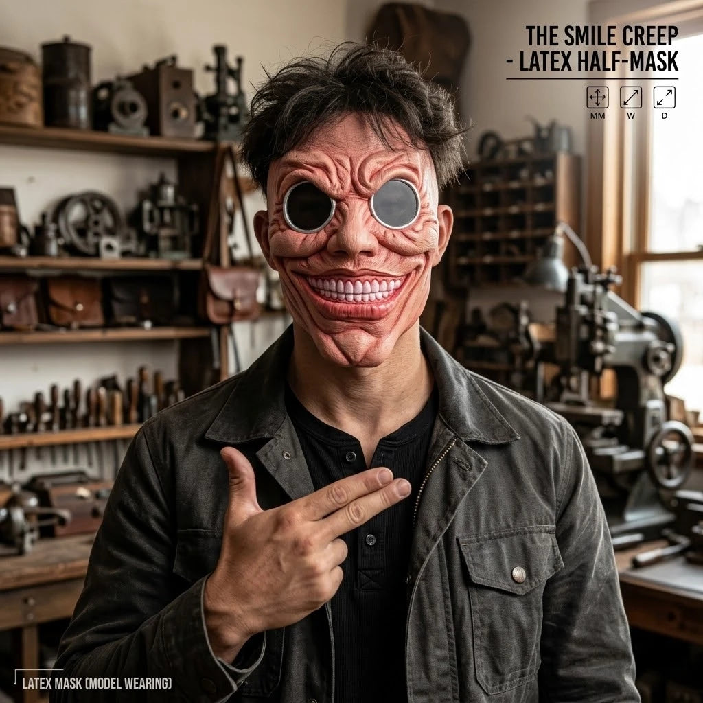 Demi-Masque Sourire Trou Noir Effrayant