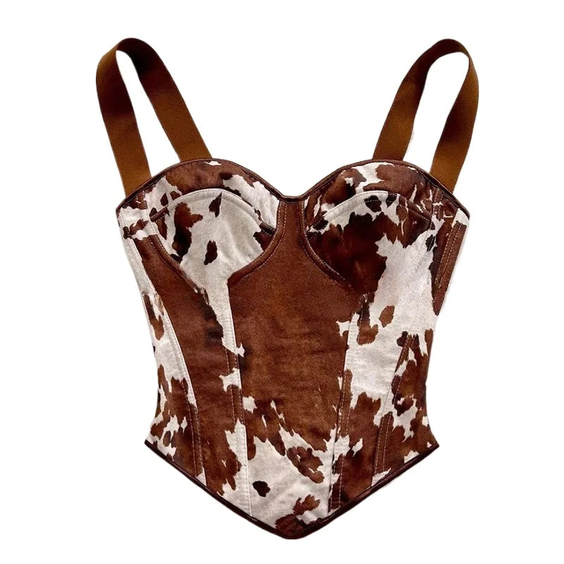 Corset Cow-Girl Imprimé Vache Femme – S à XL