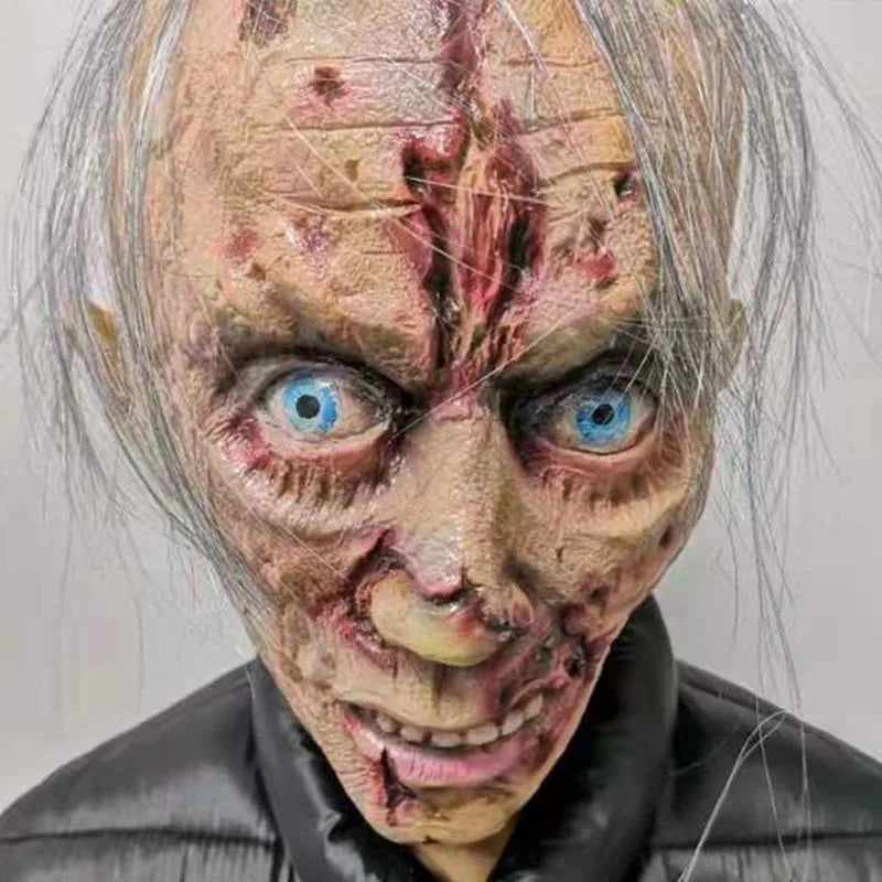 Masque Zombie Visage Pourri en Latex – vue 7