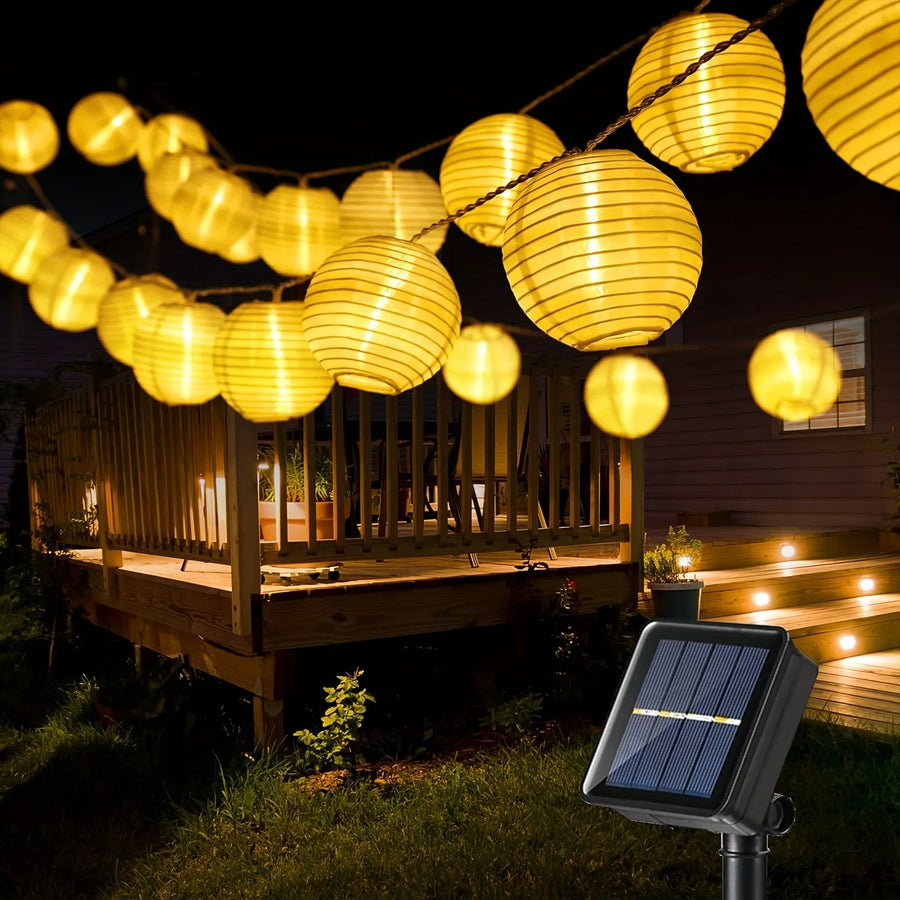 Guirlande Solaire LED Halloween – Lanternes, 3,5 à 6,5 m