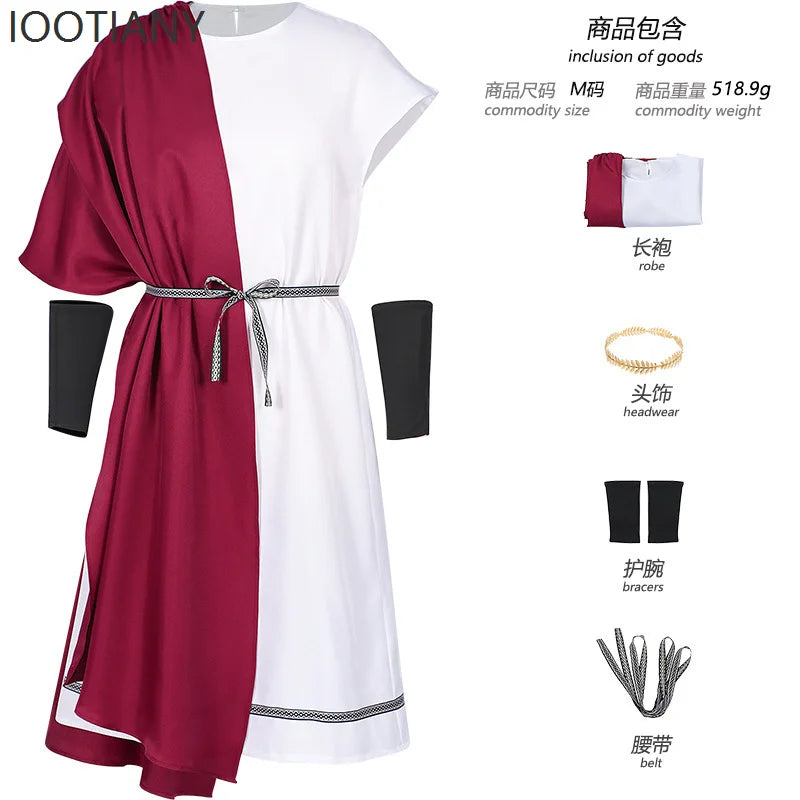 Costume Grec Antique Homme avec Ceinture et Brassards – vue 5