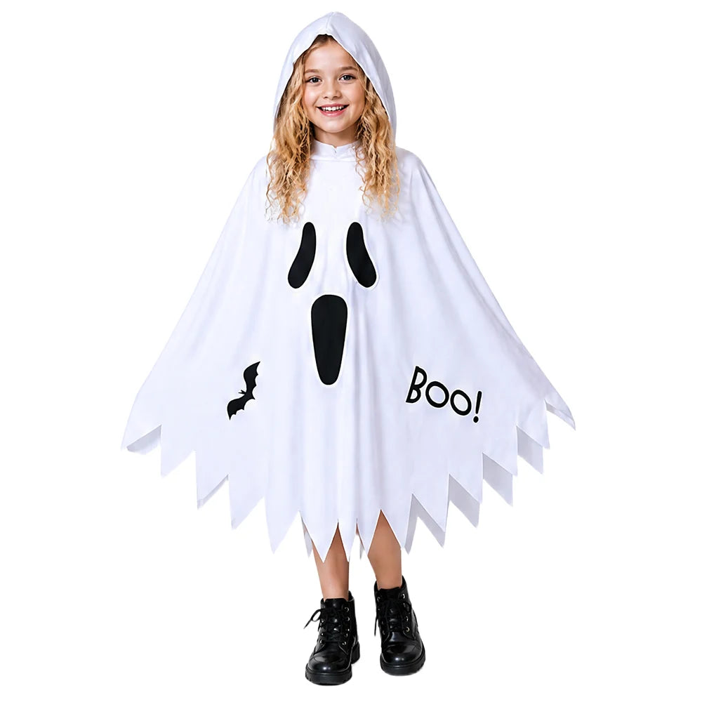 Cape Fantôme Blanc à Capuche Phosphorescente – vue 7