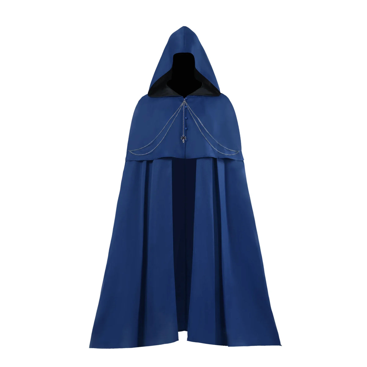 Cape Chevalier Noir à Capuche – Vampire Médiéval