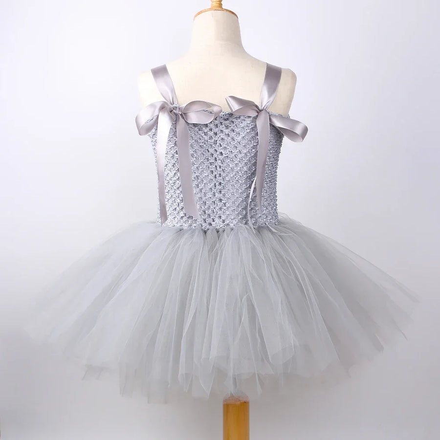Robe Tutu Lapin Gris Fille – vue 4