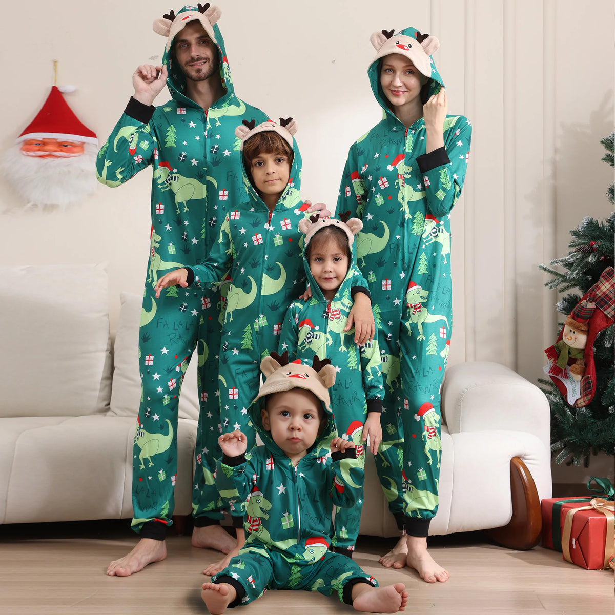 Pyjama de Noël Famille Assorti – Combinaison Parents, Enfants et Bébé – vue 5