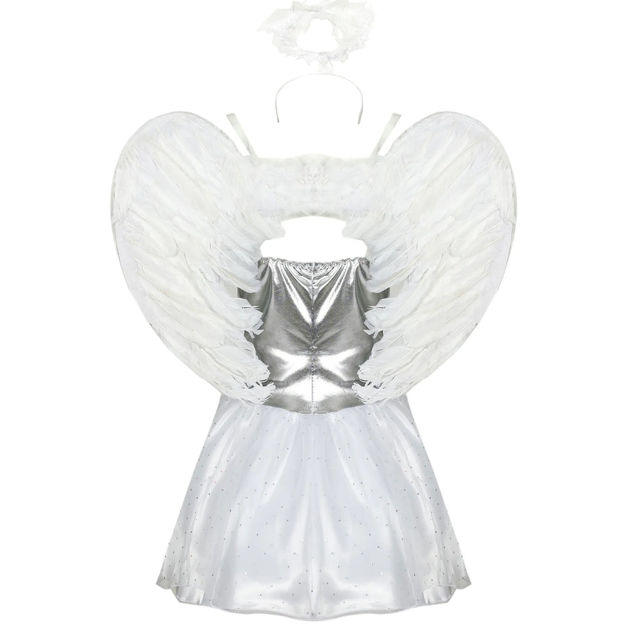 Déguisement Ange Sexy Blanc Femme avec Ailes – vue 6
