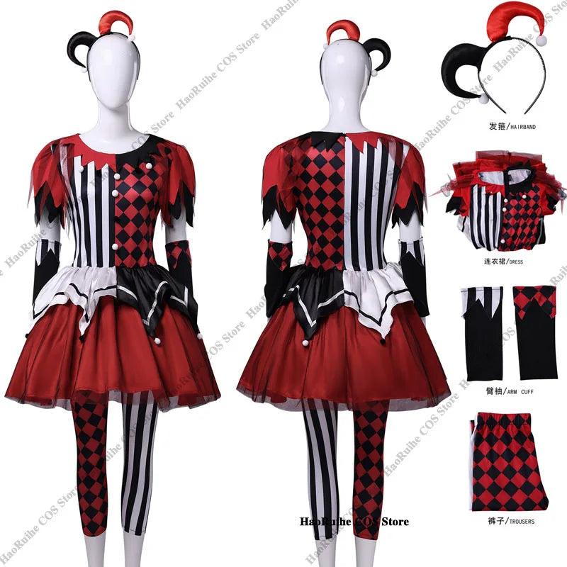 Déguisement Bouffon Royal Rouge et Noir – XS à 3XL