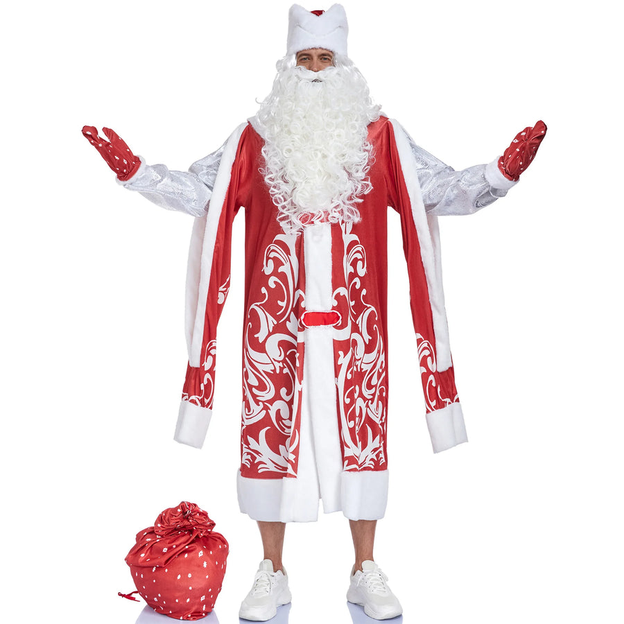 Costume Père Noël Complet Rouge ou Bleu